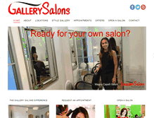 Tablet Screenshot of gallerysalons.com